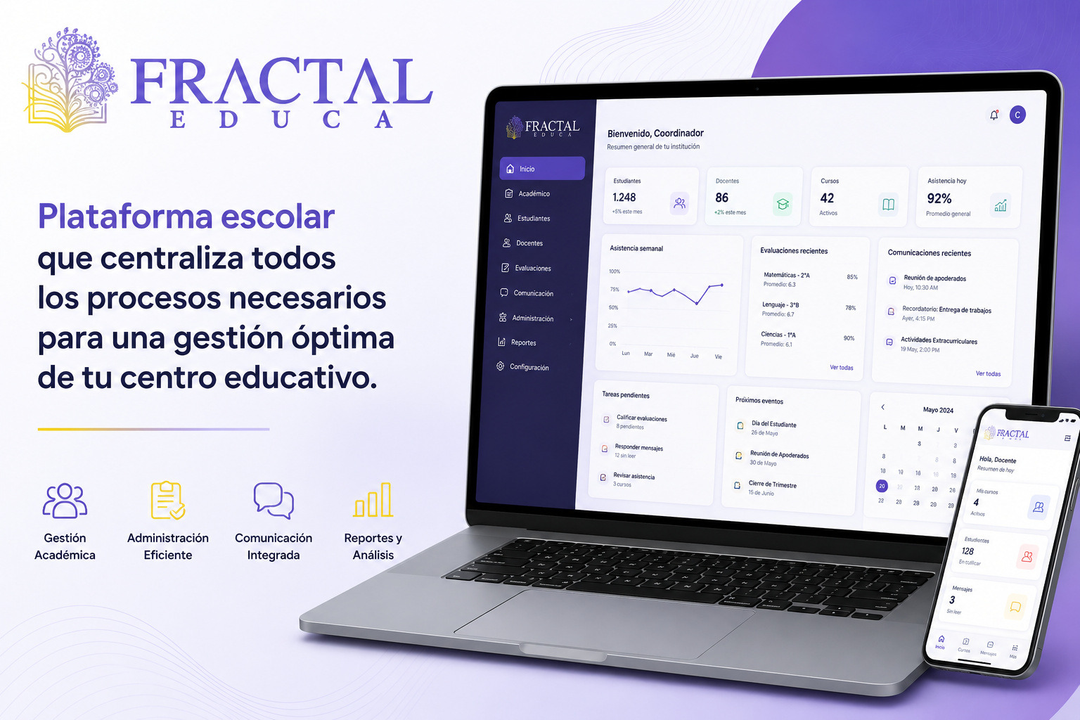 Plataforma escolar Fractal Educa